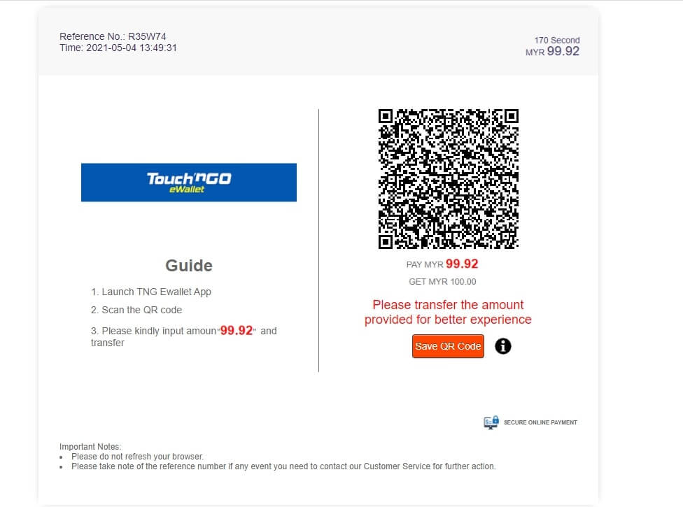 truepay touchn go qr4