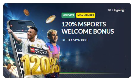 120 MSPORTS WELCOME BONUS
